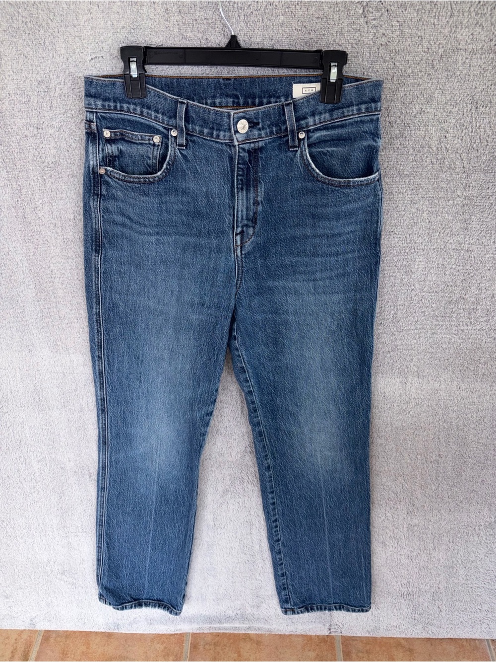 AYR Women's Cropped Jeans in Classic Blue Denim size 30